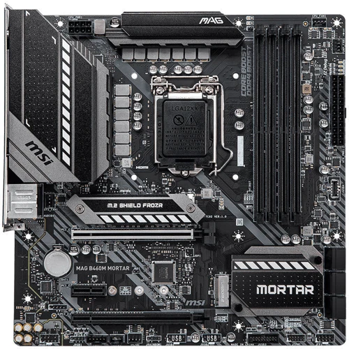 MSI MAG B460M Mortar Socket 1200: Роз'єми на платі PCI Express x1, SATA 3.0, M.2
