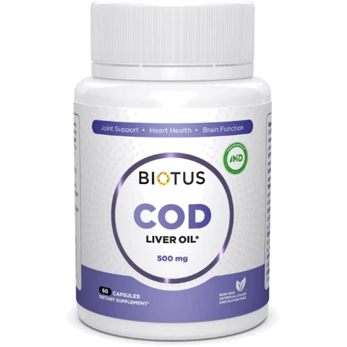 Biotus Cod Liver Oil Рыбий жир из печени трески 60 капсул