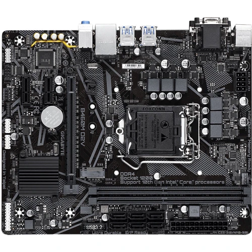 GIGABYTE B460M D2V: Оперативна пам'ять 2xDDR4 2933 МГц, до 64 ГБ