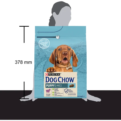 Сухий корм Purina Dog Chow Puppy для цуценят зі смаком ягняти 2.5 кг (7613034488657): Вага упаковки 2.5 кг
