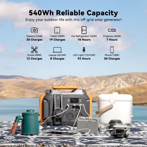 Зарядная станция FlashFish A501 500W 150000mAh 540Wh Portable Power Station: Количество USB 5