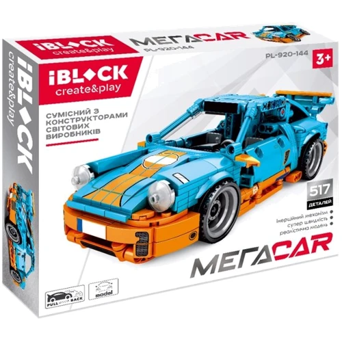 Конструктор IBLOCK PL-920-144 517дет., МЕГАCAR