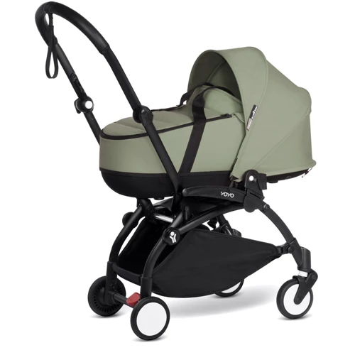 Шасі чорне Babyzen YOYO² з люлькою Bassinet (без дощовика) Olive/Оливковий (BZ10109-02/595411/595511) фото 5