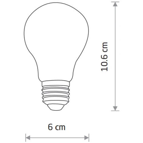 Лампа Nowodvorski 10596 Bulb vintage led E27 1x6W 2200K: Тип цоколя E27