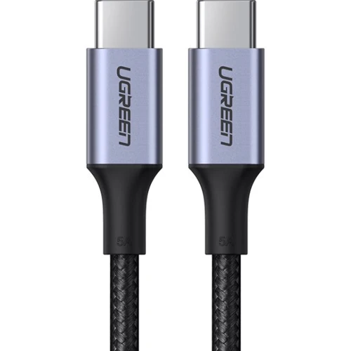 Кабель UGREEN USB-C to USB-C US316 5A 100W 3m Black: Тип USB-C - USB-C