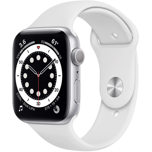 

Apple Watch Series 6 44mm Gps Silver Aluminum Case with White Sport Band (M00D3)