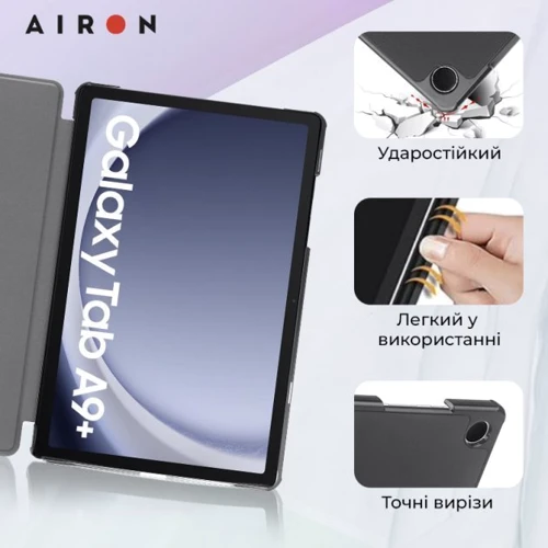 Аксессуар для планшетных ПК Airon Premium Black for Samsung Galaxy Tab A9 Plus SM-X210/SM-X215/SM-X216 фото 8