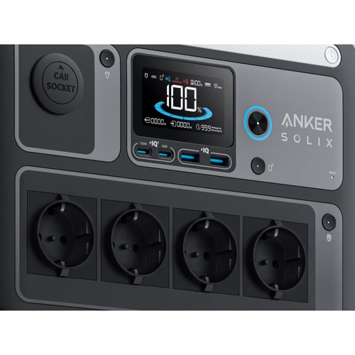 Зарядная станция Anker Solix C1000 1056Wh 1800W (A1761311): Особенности модели Светильник, Дисплей, Чистая синусоида, Управление со смартфона, Функция ИБП, Bluetooth