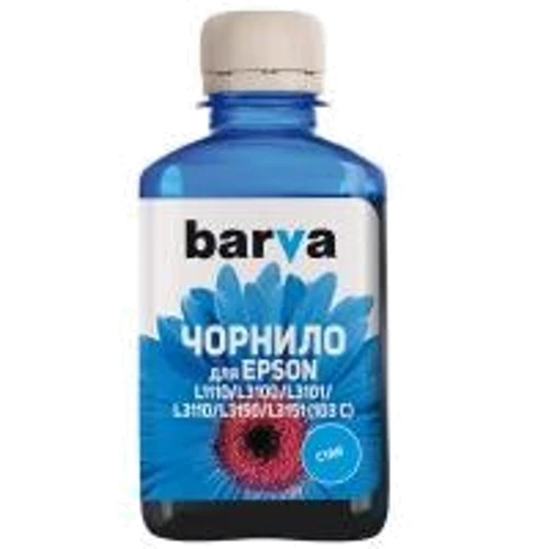 Чернила Barva EPSON L1110/L3100 (103) 180мл CYAN (E103-696): Цвет Cyan