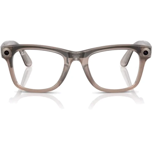 Смарт-окуляри Ray-Ban Meta Wayfarer Shiny Warm Stone- Transitions Clear/Watermelon Red size L (RW4008 6705P5 53-22) фото 4