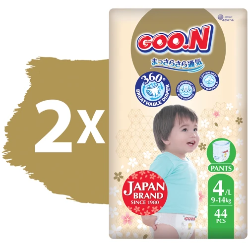 Трусики-підгузки Goo.N Premium Soft для дітей 9-14 kg розмір 4(L) унісекс 88 шт. (F1010101-157-2): Тип Подгузники-трусики