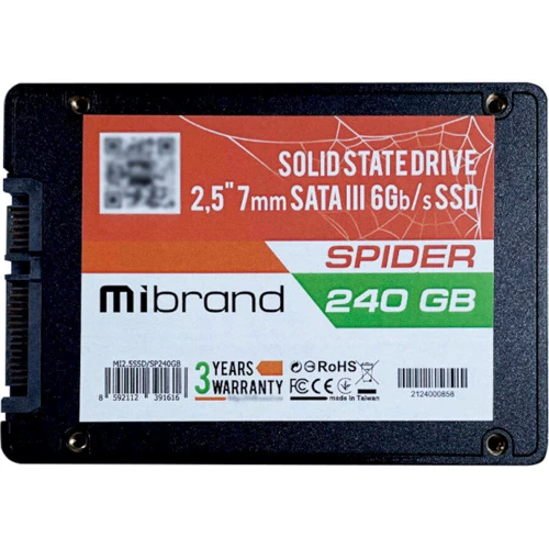 Wibrand Spider 240GB 2.5 (WI2.5SSD/SP240GB): Інтерфейс підключення SATA III