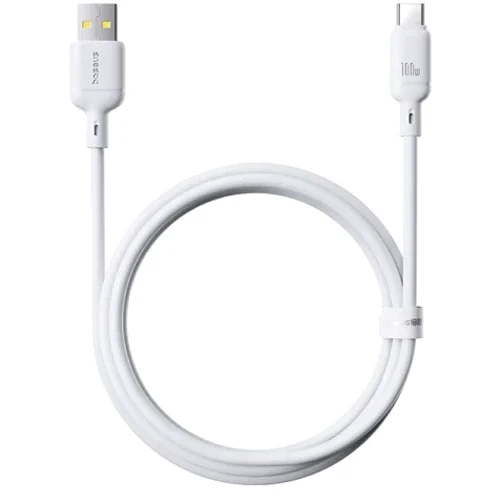 Кабель Baseus USB Cable to USB-C Silky Series 100W 1m White (P10377703213-00) фото 3