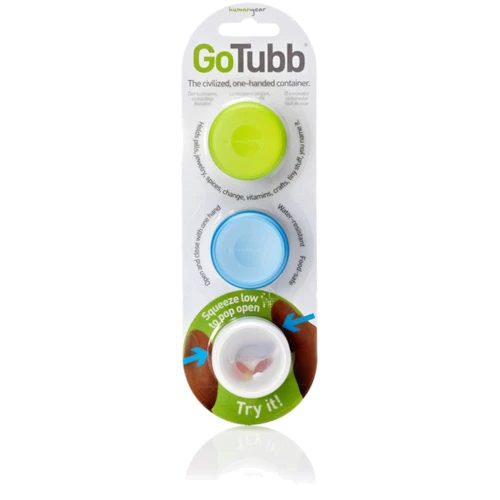 Набір контейнерів Humangear GoTubb 3-Pack Small Clear / Green / Blue (022.0044)