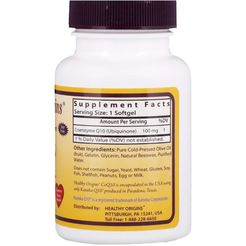 Healthy Origins, CoQ10, Kaneka Q10, 100 mg, 10 Softgels (Discontinued Item) (HO35014): Вид ферментні