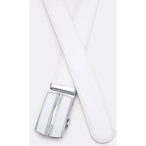 Чоловічий ремінь Borsa Leather білий (V1GKX04w-white): Стать Мужской