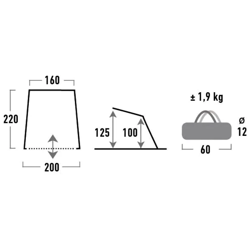 Палатка High Peak Cordoba 80 (Aluminium/Dark Grey) (926279)