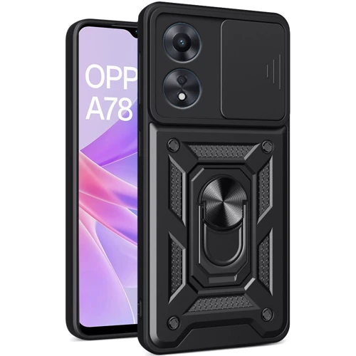 Чохол для телефона BeCover Military Black for Oppo A78 4G (710711): Матеріал TPU (термополиуретан) и пластик