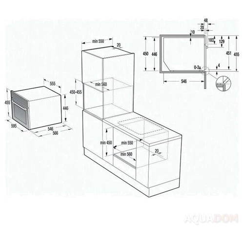 Духовой шкаф электрический Gorenje GCM812B: Объем, л 50
