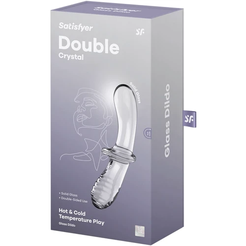 Стеклянный дилдо Satisfyer Double Crystal (Transparent)