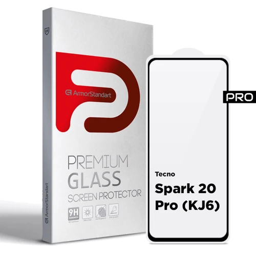 ArmorStandart Tempered Glass Pro Black for Tecno Spark 20 Pro (KJ6) (ARM74387)