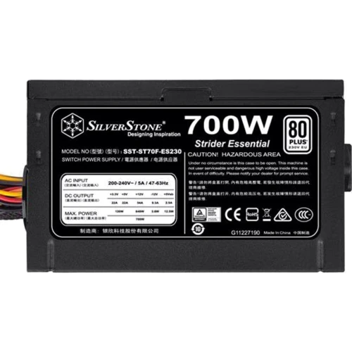 Блок живлення Silverstone ST70F-ES230 (SST-ST70F-ES230): Потужність, Ватт 700