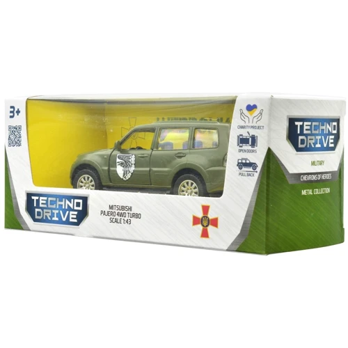 Автомодель TechnoDrive серії Шеврони Героїв - Mitsubishi Pajero 4WD Tubro - 93 ОМБр (250283M): Вид Автомобили