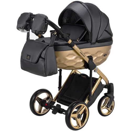 Коляска 2 в 1 Adamex Chantal Star Polar (Gold) кожа 100% Star 109 (624854): Тип коляски универсальная коляска (2-в-1)