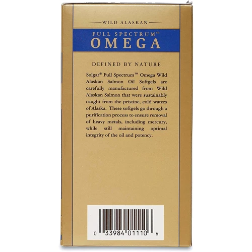 Solgar Wild Alaskan Full Spectrum Omega 120 caps Жир дикого лосося с Аляски фото 4