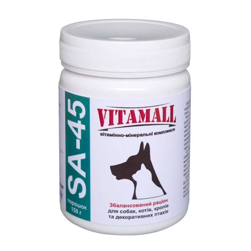 Вітамінно-мінеральний комплекс VitamAll SA-45 для собак, кішок і птахів 150 г
