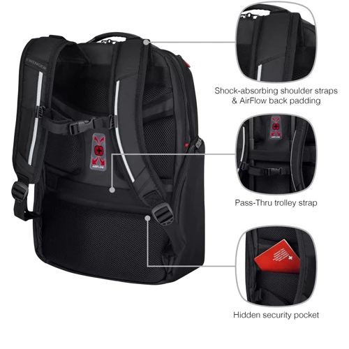 Сумка для ноутбуков Wenger 17" New Icons Meteor Black (653188) фото 13