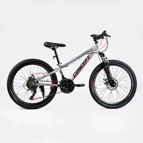Спортивный велосипед Corso Concept 24" серый (CP-24902): Диаметр колес, дюймов 24