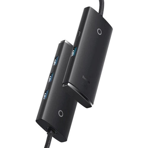Адаптер Baseus Adapter Lite Series USB-C to 4хUSB3.0+USB-C Black (WKQX030301) фото 6