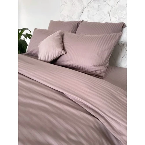 Комплект постільної білизни LightHouse Mf Stripe Cappuccino мікрофібра полуторний (2200000607386): Розмір полуторный
