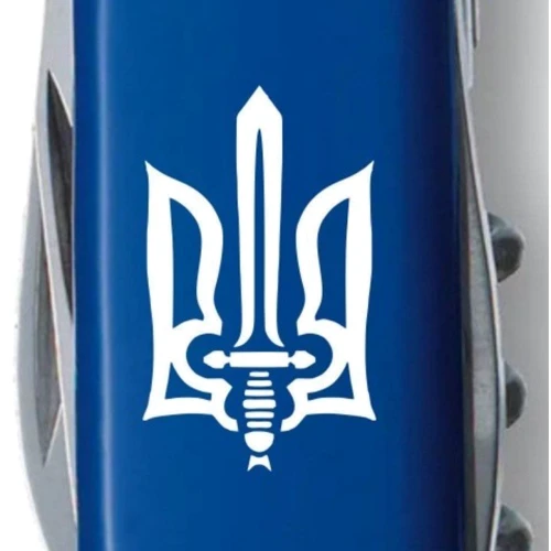 Мультитул Victorinox Spartan Ukraine 91мм/12 функций/синий /Трезубец ОУН белый (1.3603.2_T0300u): Количество инструментов 12