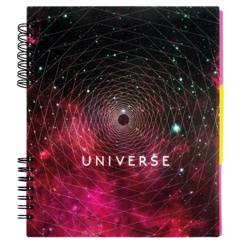 Комплект блокнотов "Universe" 170х205 мм, евроспираль, 120 листов, 3 пластиковых разделителя, клетка, 5 шт. (O20345) фото 1