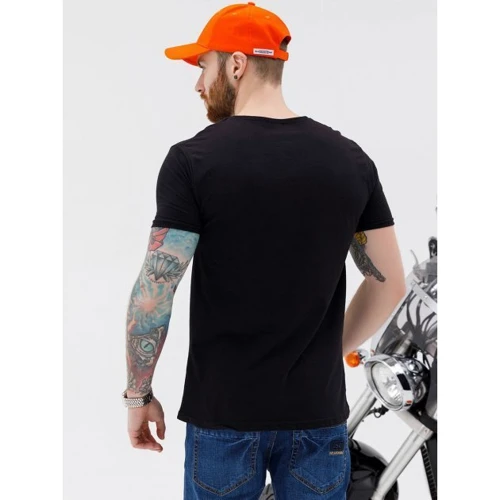 Футболка ISSA PLUS GN4-20 XL чорна з принтом: Сезон Лето