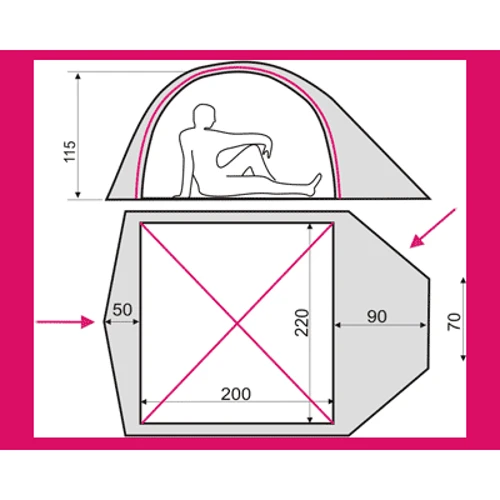 Палатка Terra Incognita Platou 3 Alu (тёмно-зел: Вес, кг 3.9