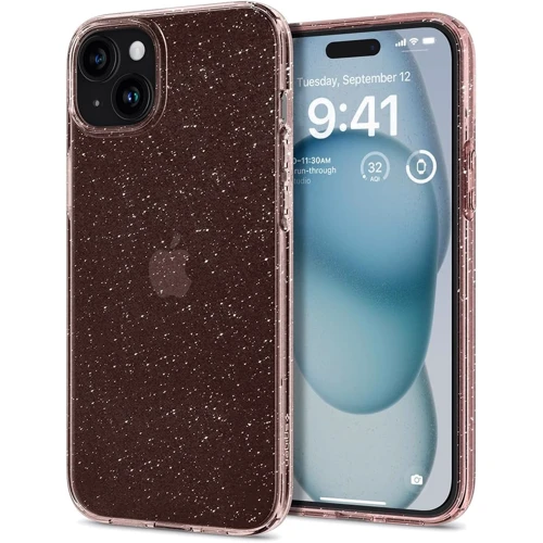 Чохол для iPhone Spigen Liquid Crystal Glitter Rose Quartz (ACS06789) для iPhone 15