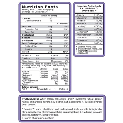 Протеїн Syntrax Whey Shake 2270 g /76 servings/ Vanilla Shake: Вид сироваткові