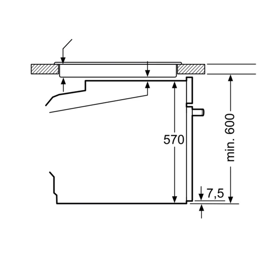 Духовой шкаф электрический Siemens HB257G2S0: Размеры 59.5 х 59.4 х 54.8 см