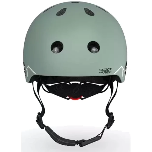 Шлем детский Scoot and Ride Зеленый с фонариком 45-51см (SR-181206-GREENLINES): Размер ХХS