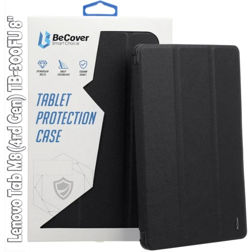 Аксессуар для планшетных ПК BeCover Smart Case Black for Lenovo Tab M8 TB-300FU (4rd Gen) 8" (709209): Цвет черный
