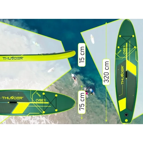 Надувная SUP доска Thunder Cyber 320 см с веслом (SUP-CYBER) фото 7