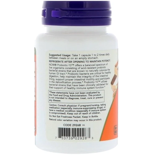 NOW Foods Probiotic-10 25 billion 30 veg caps: Форма выпуска Капсулы