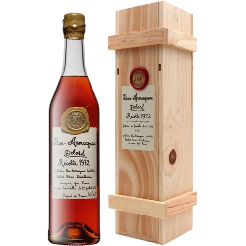 Арманьяк Delord Bas-Armagnac 1972 wooden box 40 % 0.7 л (WHS3324113719725)