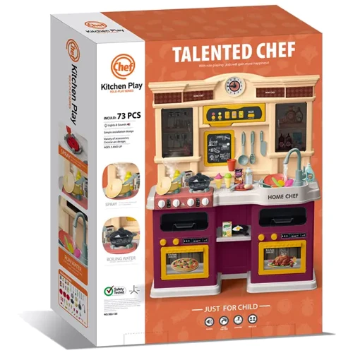 Кухня дитяча: висота 83 см, 85 елементів, звук, світло, парогенератор, подача води, аксесуари (922-135)