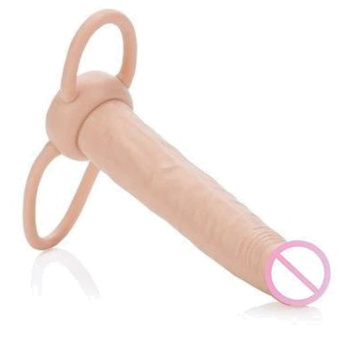 Насадка для двойного проникновения Accommodator Dual Penetrators, 15.5x3 см, телесный