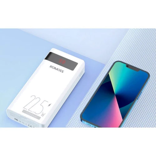 Зовнішній акумулятор Romoss Power Bank 30000mAh 22,5W Sense 8PF White (PHP30-852-1745H): Вбудований кабель немає