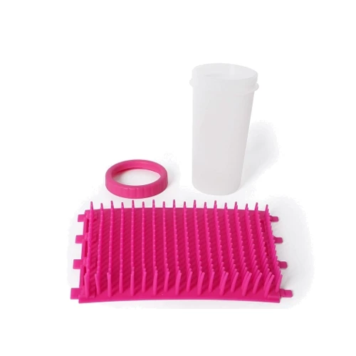 Лапомойка Soft Gentle Silicone Bristles 500 мл Малиновая (164-12321573): Цвет розовый